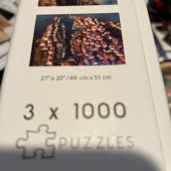 3 x 1000 Piece Puzzle Set - Multicolor. Unopened bags - Picture 2 of 2
